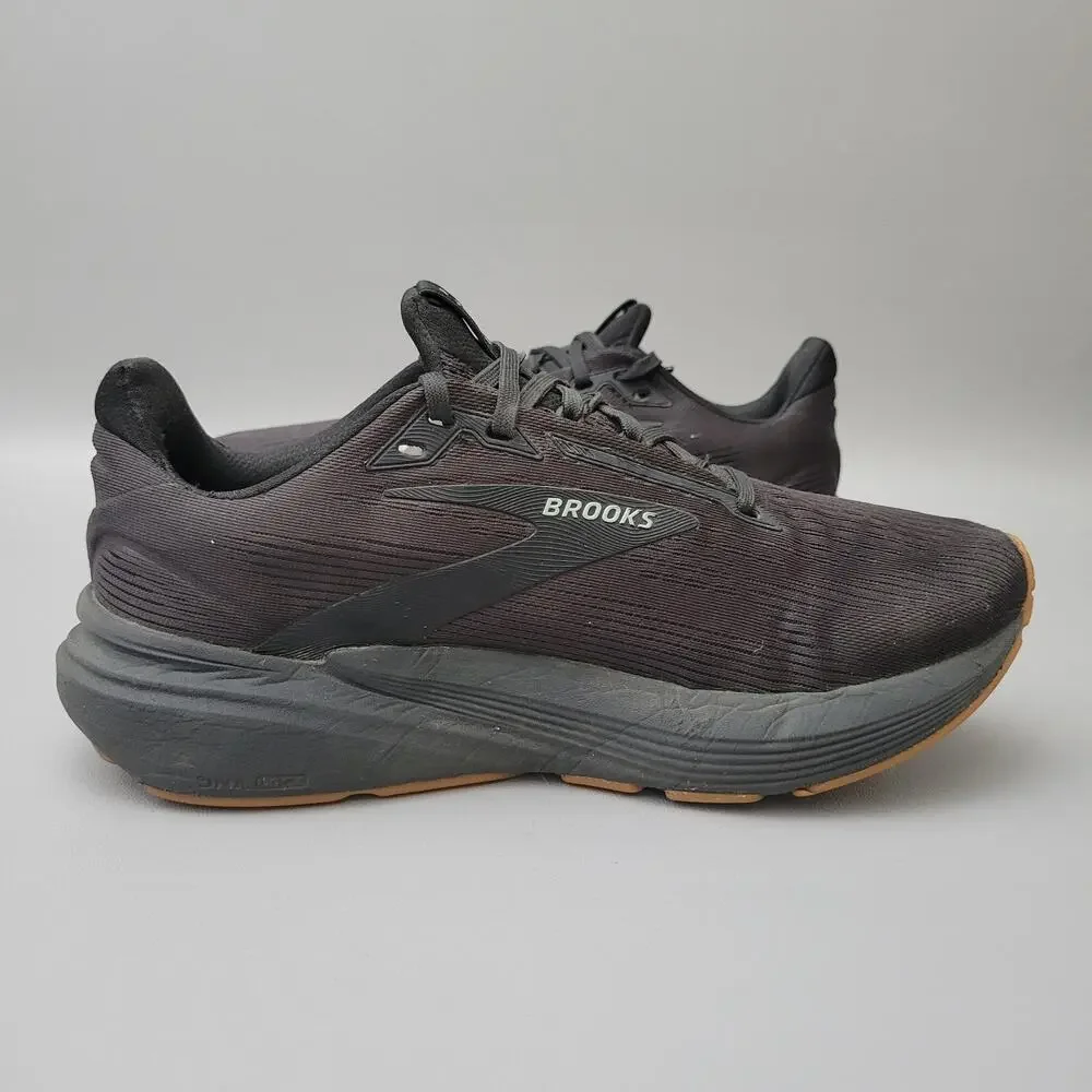 Brooks Womens Revel 8 Running Sneaker Shoes Triple Black Rubber Gum Bottom 8.5